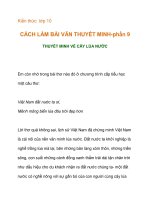Kiến thức lớp 10 CÁCH LÀM BÀI VĂN THUYẾT MINH-thuyết minh về cây lúa nước pptx