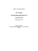 Đề và Bài giải môn Tin ứng dụng ngành Quản Trị ppt