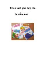 Chọn sách phù hợp cho bé mầm non pps