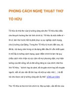 PHONG CÁCH NGHỆ THUẬT THƠ TỐ HỮU potx