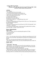 Đáp án Đề 1 Thi vào 10 Trường THCS Nga Thành