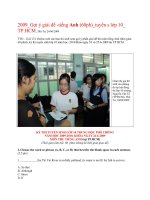 2009_Gợi ý giải đề -tiếng Anh (60ph)_tuyển s lớp 10_ TP.HCM