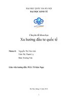 Chuyên đề khoa học Xu hướng đầu tư quốc tế