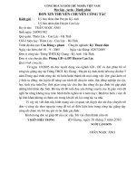 Đơn Thuyên Chuyễn Công Tác