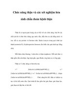 Chức năng thận và các xét nghiệm hóa sinh chẩn đoán bệnh thận pptx