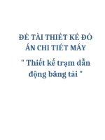 ĐỀ TÀI THIẾT KẾ ĐỒ ÁN CHI TIẾT MÁY 