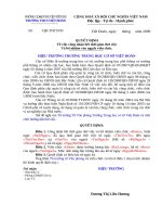 QUYẾT ĐỊNH Về việc công nhận hết thời gian thử việc