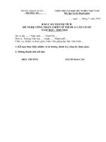 Báo cáo thành tích đề nghi công nhận CSTĐ