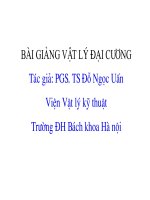 bài giảng vật lí đại cương - chương 13 thuyết động học phân tử các chất khí và định luật phân bố