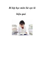 Bí kíp học môn Sử cực kì hiệu quả pps