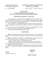 Quyết đinh cử GVTH tham gia tập huấn lớp ghép