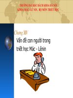 Vấn đề con người trong triết học Mác - Lênin ppsx