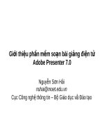 Giới thiệu phần mềm soạn bài giảng điện tử adobe presenter 7 0