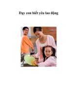 Dạy con biết yêu lao động doc