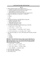 ĐỀ THI THỬ ĐẠI HỌC MÔN HÓA HỌC SỐ 30 VÀ HƯỚNG DẪN GIẢI