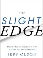 the slight edge. turning simple discipline - jeff olson
