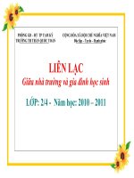 LỚP 2-4 NH: 2010-2011