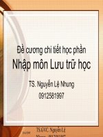Nhập môn lưu trữ học pps