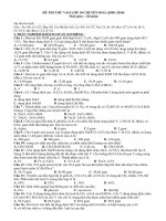 Đề thi thử vào lớp 10 chuyên hóa