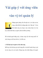 Vài góp ý với ứng viên vào vị trí quản lý pps