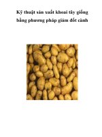 Kỹ thuật sản xuất khoai tây giống bằng phương pháp giảm đốt cành docx