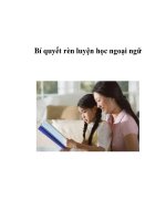 Bí quyết rèn luyện học ngoại ngữ potx