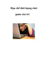 Hạn chế thời lượng chơi game của trẻ ppt