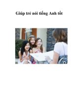 Giúp trẻ nói tiếng Anh tốt ppt