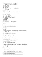 để kiểm tra tiếng anh lớp 6