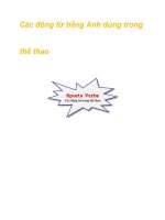 Các động từ tiếng Anh dùng trong thể thao -phần 1 pot