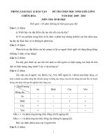 Đề thi HSG lớp 8 chinh thức năm học 2009-2010