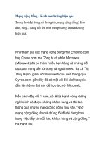 Mạng cộng đồng - Kênh marketing hiệu quả docx