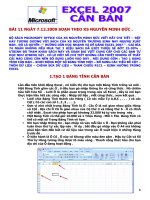 TỰ HỌC EXCEL 2007 - NHỮNG VẦN ĐỀ CĂN BẢN pot