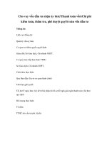 Cho vay vốn đầu tư nhận ủy thácThanh toán vốnChi phí kiểm toán, thẩm tra, phê duyệt quyết toán vốn đầu tư docx