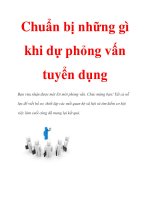 Chuẩn bị những gì khi dự phỏng vấn tuyển dụng doc