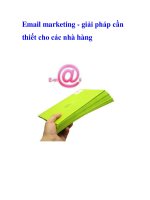 Email marketing - giải pháp cần thiết cho các nhà hàng docx