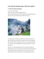 Các suối nước khoáng nóng ở Việt Nam ( phần 1) pps