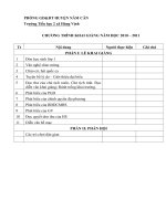 CHƯƠNG TRÌNH LỄ KHAI GIẢNG NĂM HỌC 2010-2010