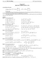 PHƯƠNG TRÌNH, BẤT PHƯƠNG TRÌNH CHỨA CĂN docx