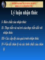 Lý luận và nhận thức pptx