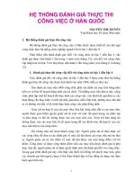 HỆ THỐNG ĐÁNH GIÁ THỰC THI CÔNG VIỆC ở hàn QUỐC