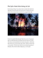 Phú Quốc thành thiên đường du lịch potx