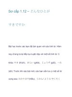 Sơ cấp 1.12 – どんなひとが すきですか potx