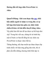 Hướng dẫn kết hợp slide PowerPoint và video pdf