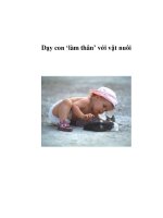 Dạy con ‘làm thân’ với vật nuôi doc