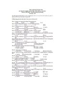 Gợi ý bài giải môn hóa TNTHPT 2009-2010