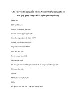 Cho vay vốn tín dụng đầu tư của Nhà nước (Áp dụng cho cả các quỹ quay vòng) : Giải ngân tạm ứng chung pot