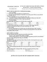 Đề và Đáp án ĐỊA 2010