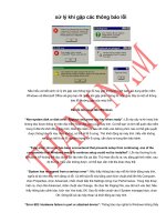 xử lý khi gặp các thông báo lỗi