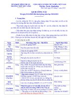 LỊCH CÔNG TÁC TỪ NGÀY 01.6.2010 ĐẾN KHAI GIẢNG NĂM HỌC 2010-2011